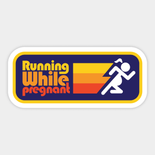 Running While Pregnant Sticker